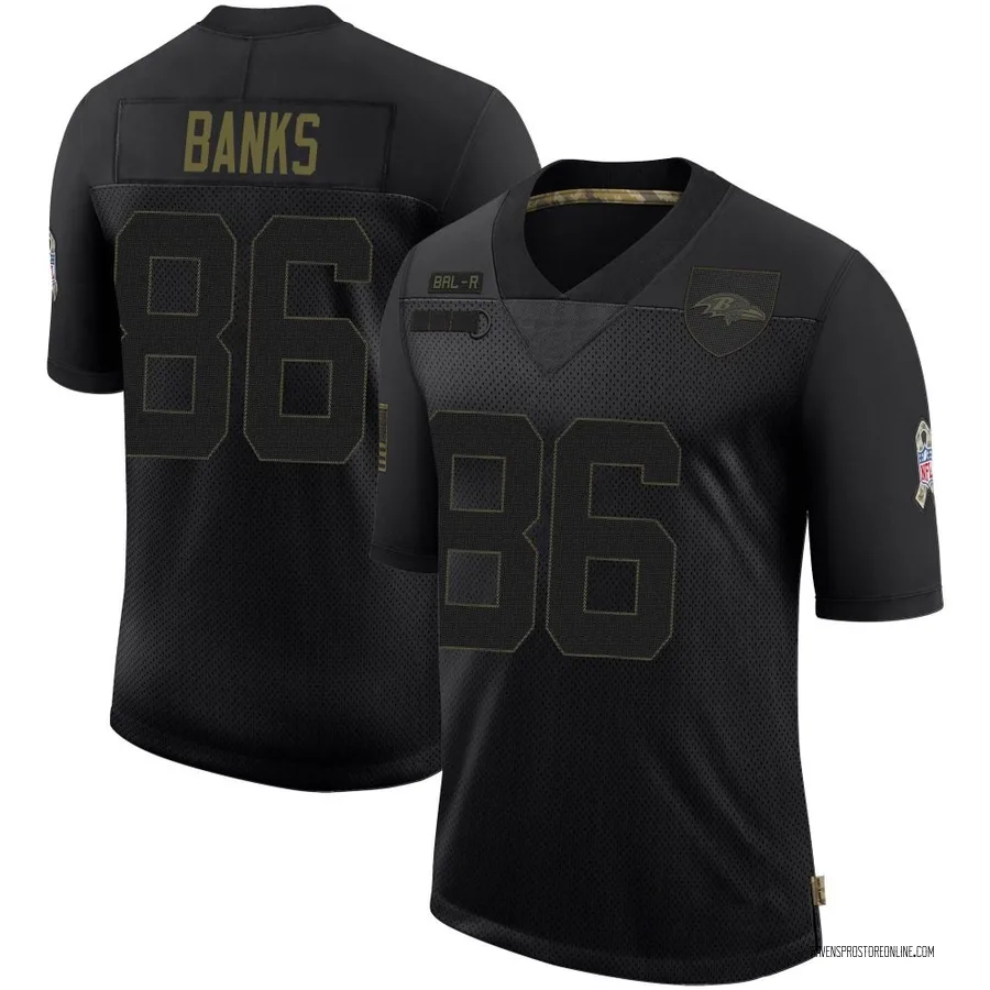 Jahmal Banks Baltimore Ravens Youth Limited 2020 Salute To Service Nike Jersey - Black
