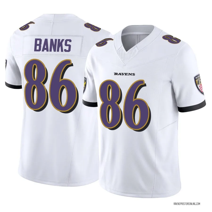 Jahmal Banks Baltimore Ravens Youth Limited Vapor F.U.S.E. Nike Jersey - White