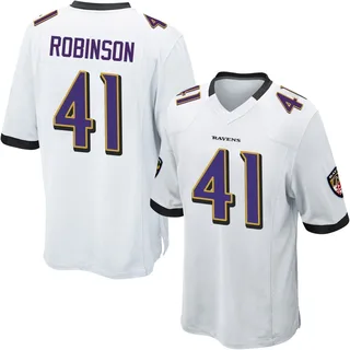 Jahquez Robinson Baltimore Ravens Men's Game Nike Jersey - White