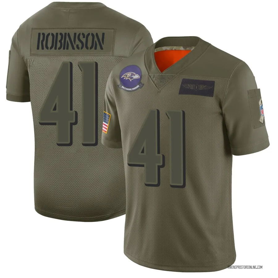 Jahquez Robinson Baltimore Ravens Men's Limited 2019 Salute to Service Nike Jersey - Camo