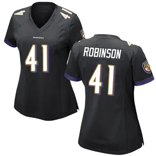 Jahquez Robinson Baltimore Ravens Women's Game Nike Jersey - Black