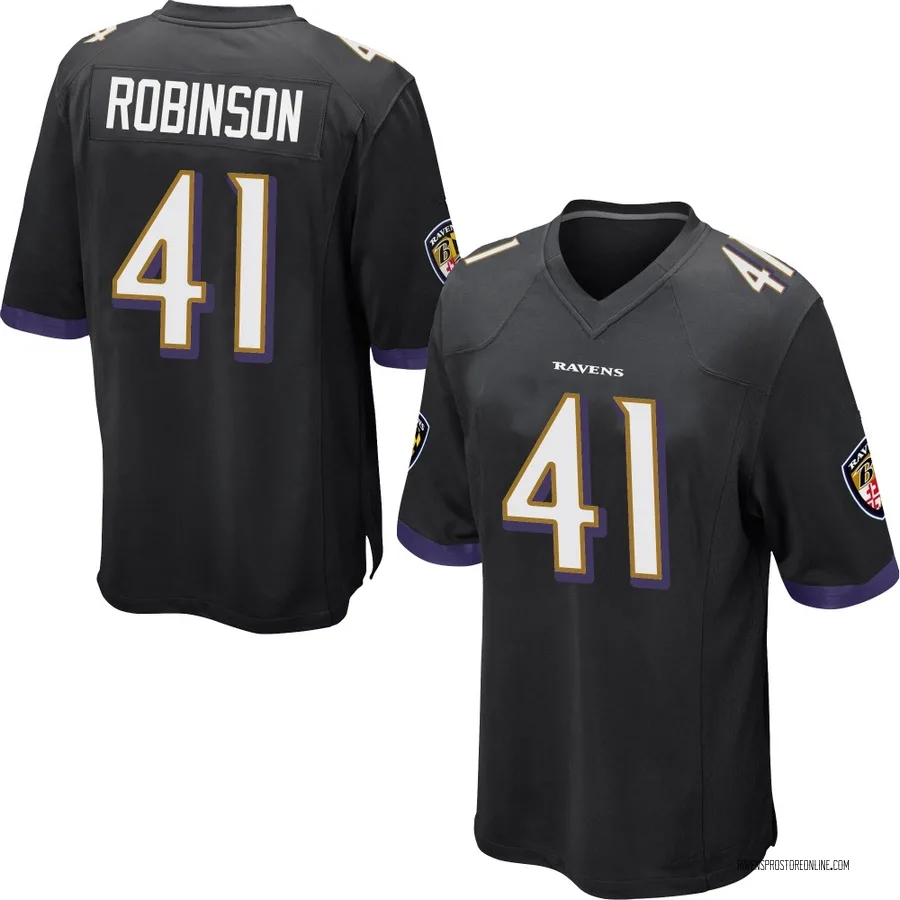 Jahquez Robinson Baltimore Ravens Youth Game Nike Jersey - Black