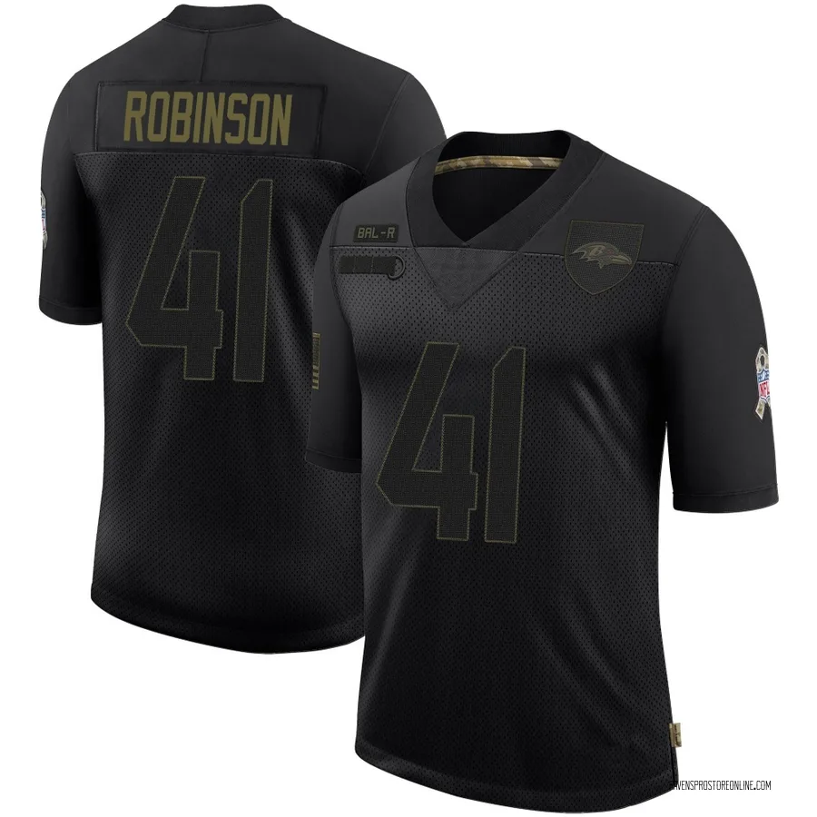 Jahquez Robinson Baltimore Ravens Youth Limited 2020 Salute To Service Nike Jersey - Black