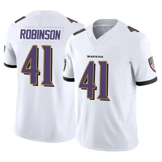 Jahquez Robinson Baltimore Ravens Youth Limited Vapor F.U.S.E. Nike Jersey - White