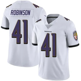 Jahquez Robinson Baltimore Ravens Youth Limited Vapor Untouchable Nike Jersey - White