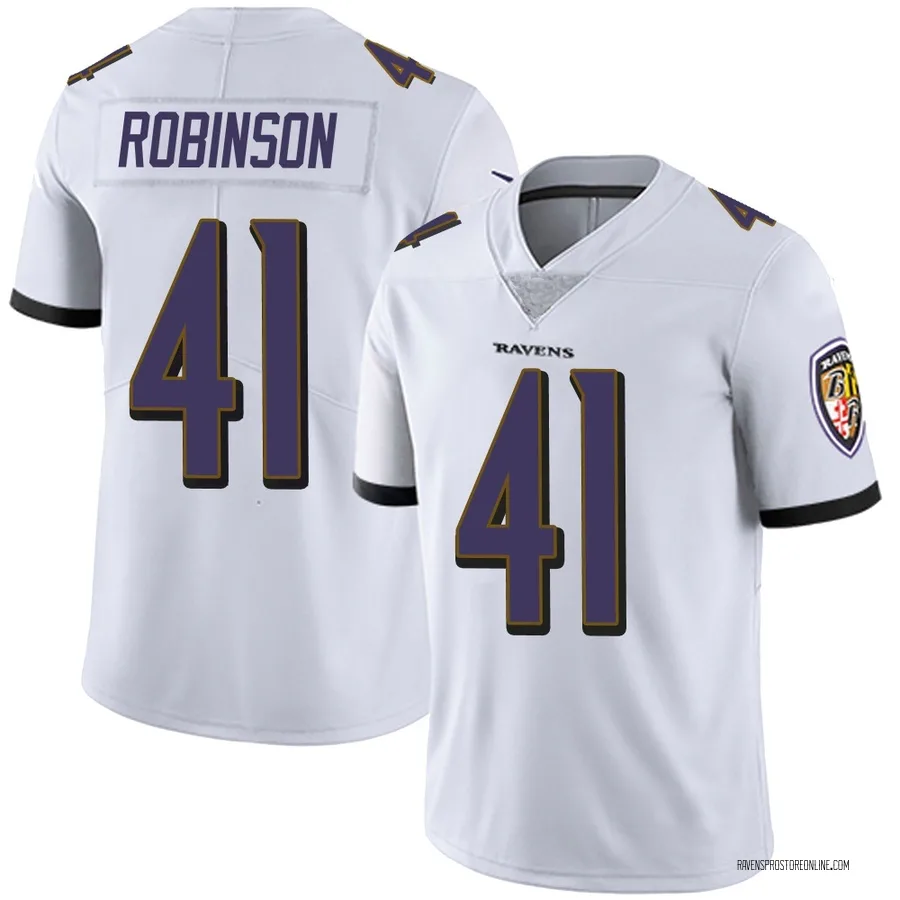 Jahquez Robinson Baltimore Ravens Youth Limited Vapor Untouchable Nike Jersey - White