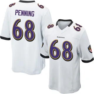 Jared Penning Baltimore Ravens Men's Game Nike Jersey - White