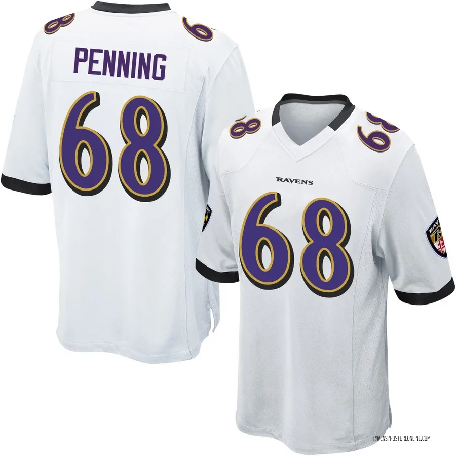 Jared Penning Baltimore Ravens Men's Game Nike Jersey - White