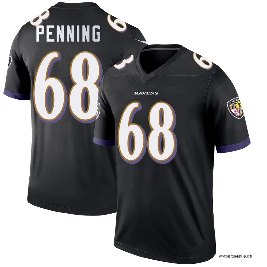 Jared Penning Baltimore Ravens Men's Legend Nike Jersey - Black