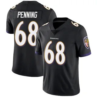 Jared Penning Baltimore Ravens Men's Limited Alternate Vapor Untouchable Nike Jersey - Black