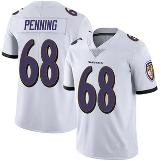 Jared Penning Baltimore Ravens Men's Limited Vapor Untouchable Nike Jersey - White
