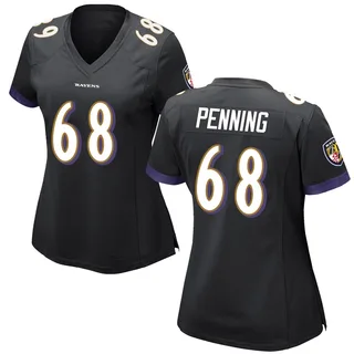 Jared Penning Baltimore Ravens Women's Game Nike Jersey - Black