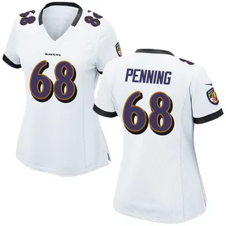 Jared Penning Baltimore Ravens Women's Game Nike Jersey - White
