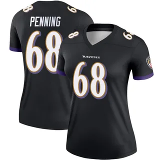 Jared Penning Baltimore Ravens Women's Legend Nike Jersey - Black