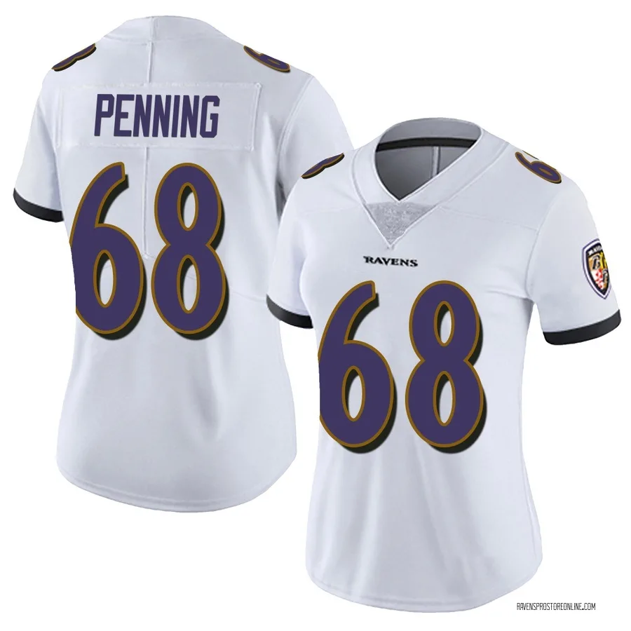 Jared Penning Baltimore Ravens Women's Limited Vapor Untouchable Nike Jersey - White