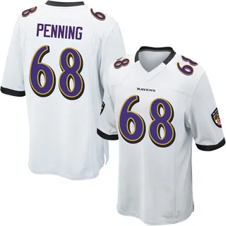 Jared Penning Baltimore Ravens Youth Game Nike Jersey - White