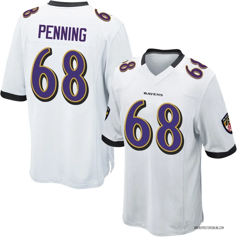 Jared Penning Baltimore Ravens Youth Game Nike Jersey - White