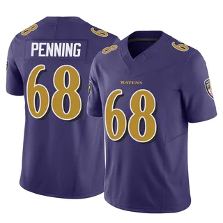 Jared Penning Baltimore Ravens Youth Limited Vapor F.U.S.E. Nike Jersey - Purple