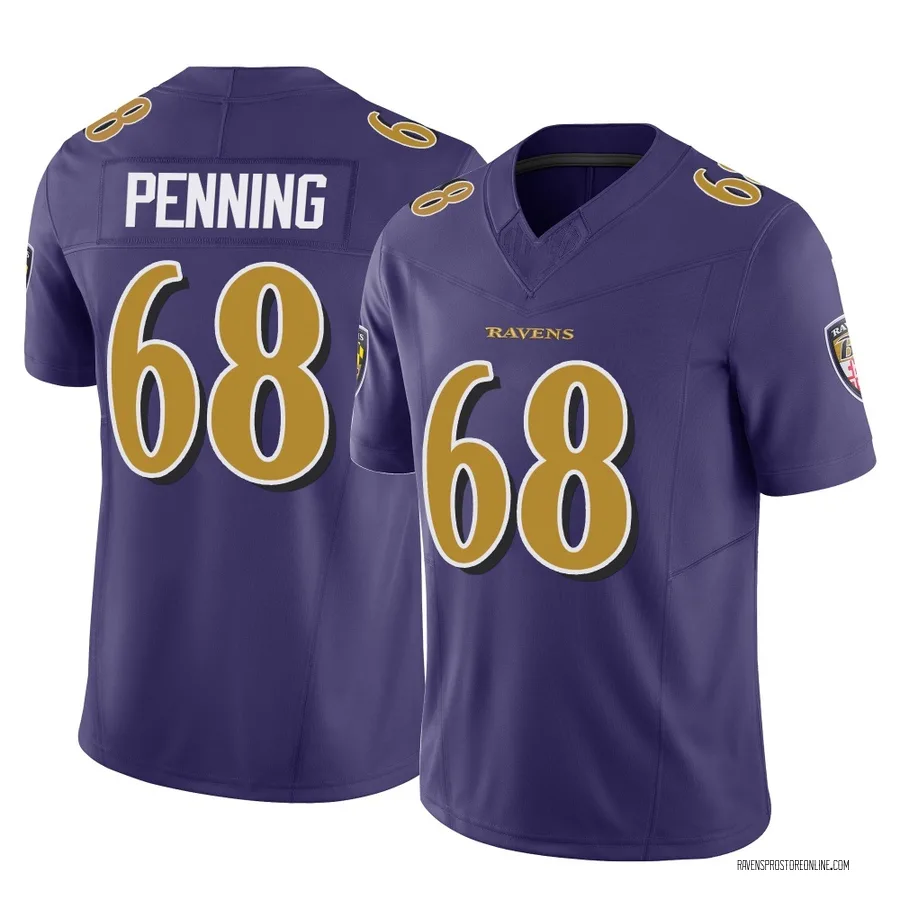 Jared Penning Baltimore Ravens Youth Limited Vapor F.U.S.E. Nike Jersey - Purple