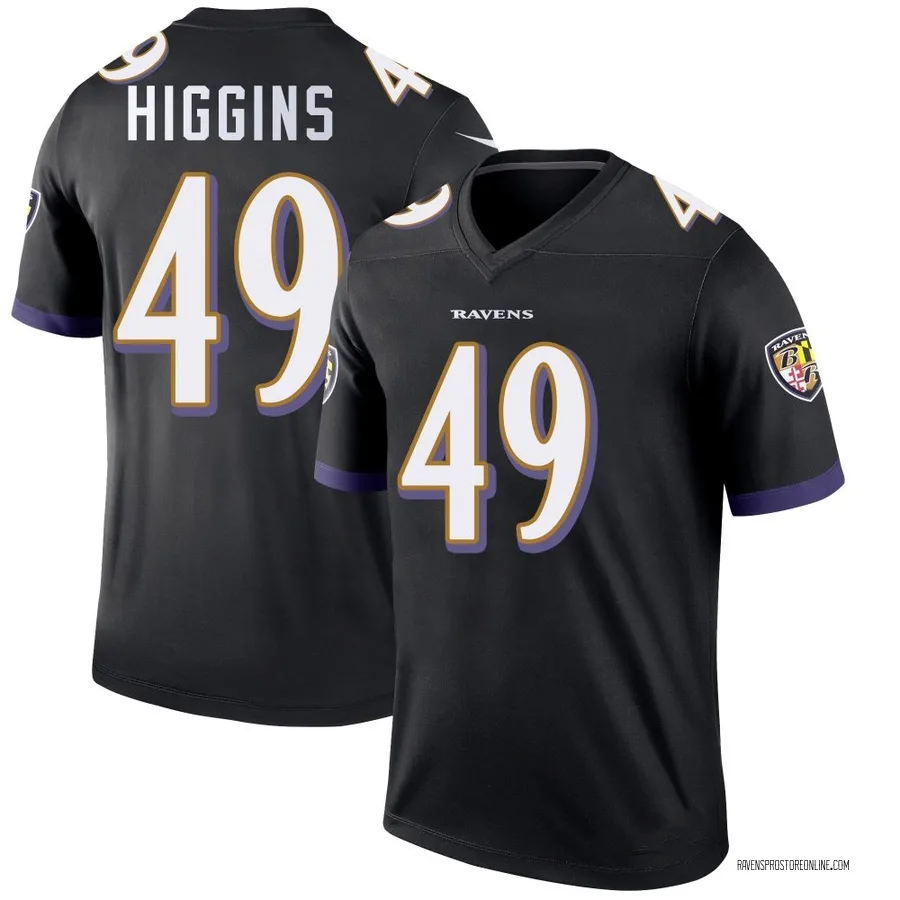 Jay Higgins Baltimore Ravens Men's Legend Nike Jersey - Black