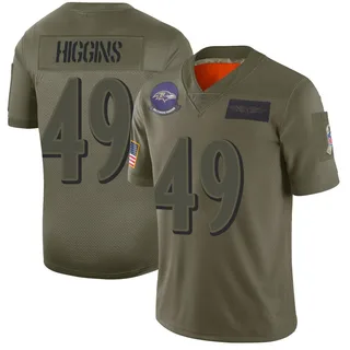 Jay Higgins Baltimore Ravens Men's Limited 2019 Salute to Service Nike Jersey - Camo