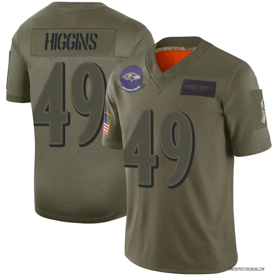 Jay Higgins Baltimore Ravens Men's Limited 2019 Salute to Service Nike Jersey - Camo