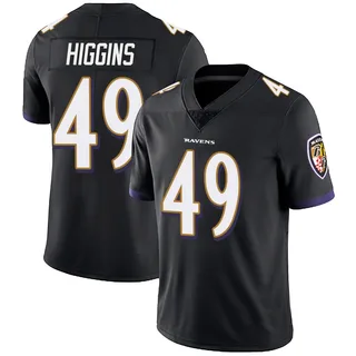 Jay Higgins Baltimore Ravens Men's Limited Alternate Vapor Untouchable Nike Jersey - Black