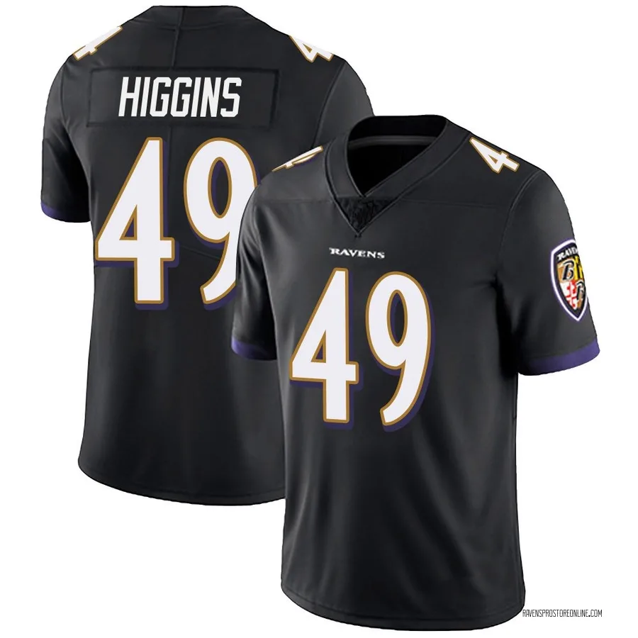 Jay Higgins Baltimore Ravens Men's Limited Alternate Vapor Untouchable Nike Jersey - Black