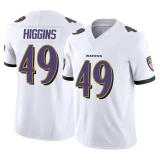 Jay Higgins Baltimore Ravens Men's Limited Vapor F.U.S.E. Nike Jersey - White