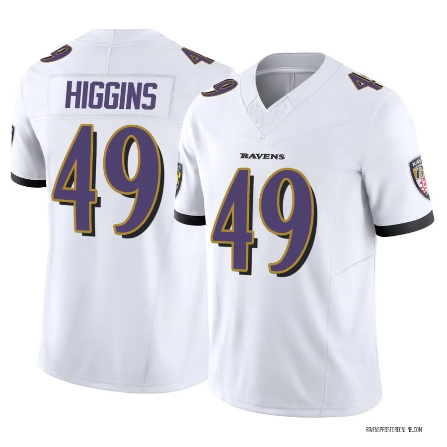 Jay Higgins Baltimore Ravens Men's Limited Vapor F.U.S.E. Nike Jersey - White