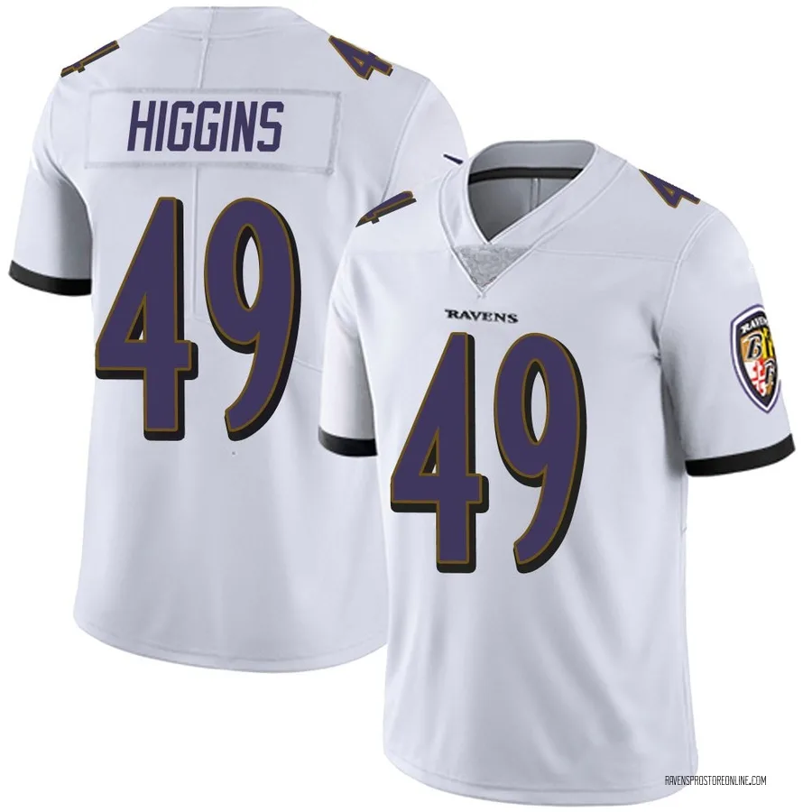 Jay Higgins Baltimore Ravens Men's Limited Vapor Untouchable Nike Jersey - White