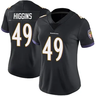 Jay Higgins Baltimore Ravens Women's Limited Alternate Vapor Untouchable Nike Jersey - Black