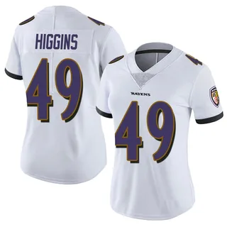 Jay Higgins Baltimore Ravens Women's Limited Vapor Untouchable Nike Jersey - White
