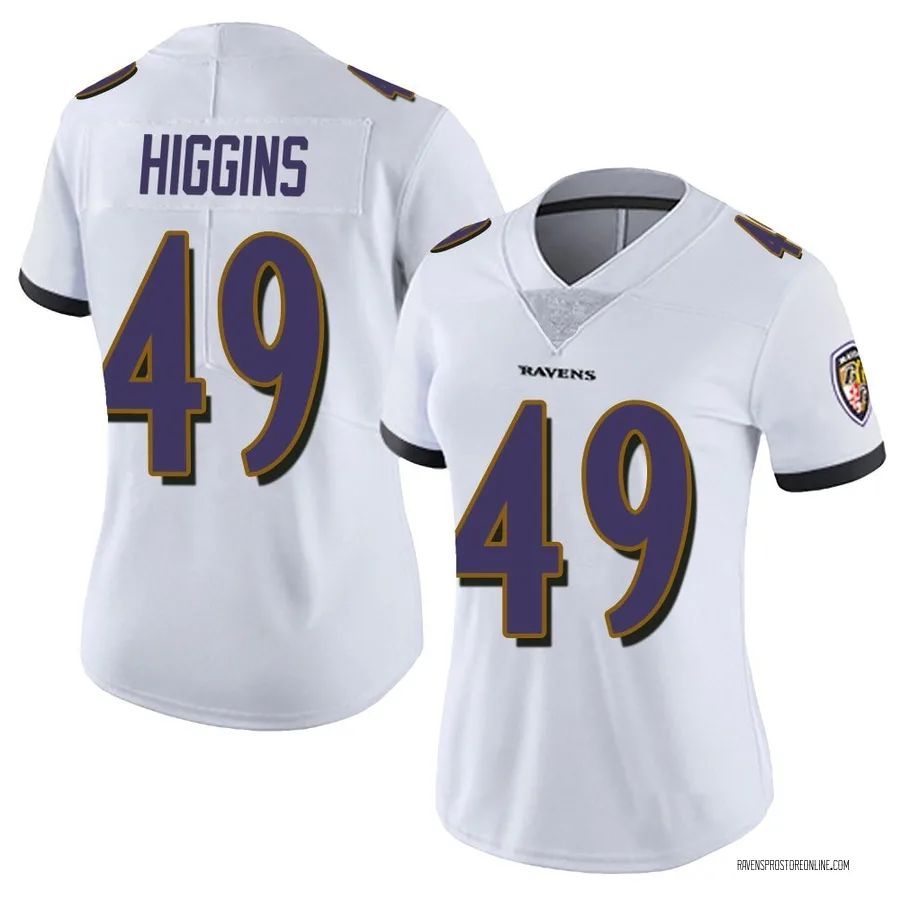 Jay Higgins Baltimore Ravens Women's Limited Vapor Untouchable Nike Jersey - White