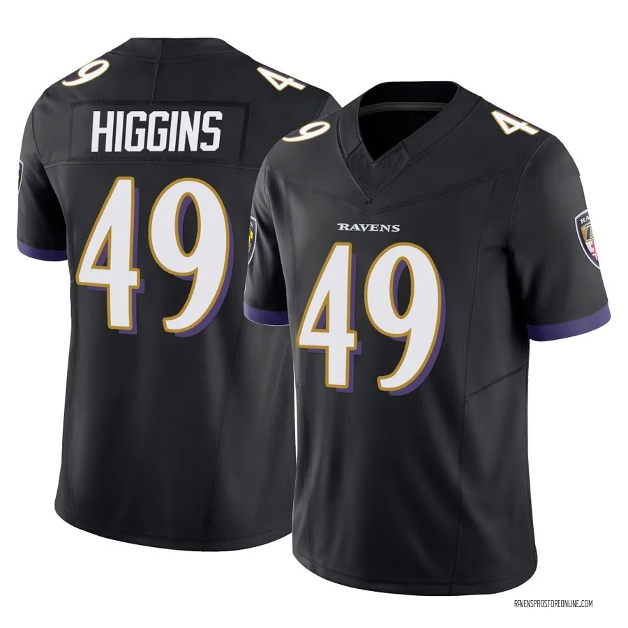 Jay Higgins Baltimore Ravens Youth Limited Vapor F.U.S.E. Nike Jersey - Black