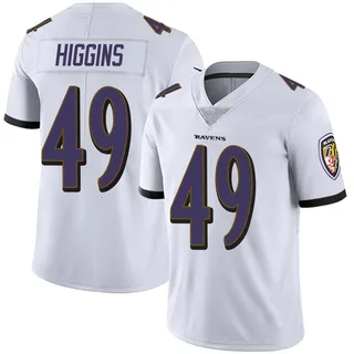 Jay Higgins Baltimore Ravens Youth Limited Vapor Untouchable Nike Jersey - White