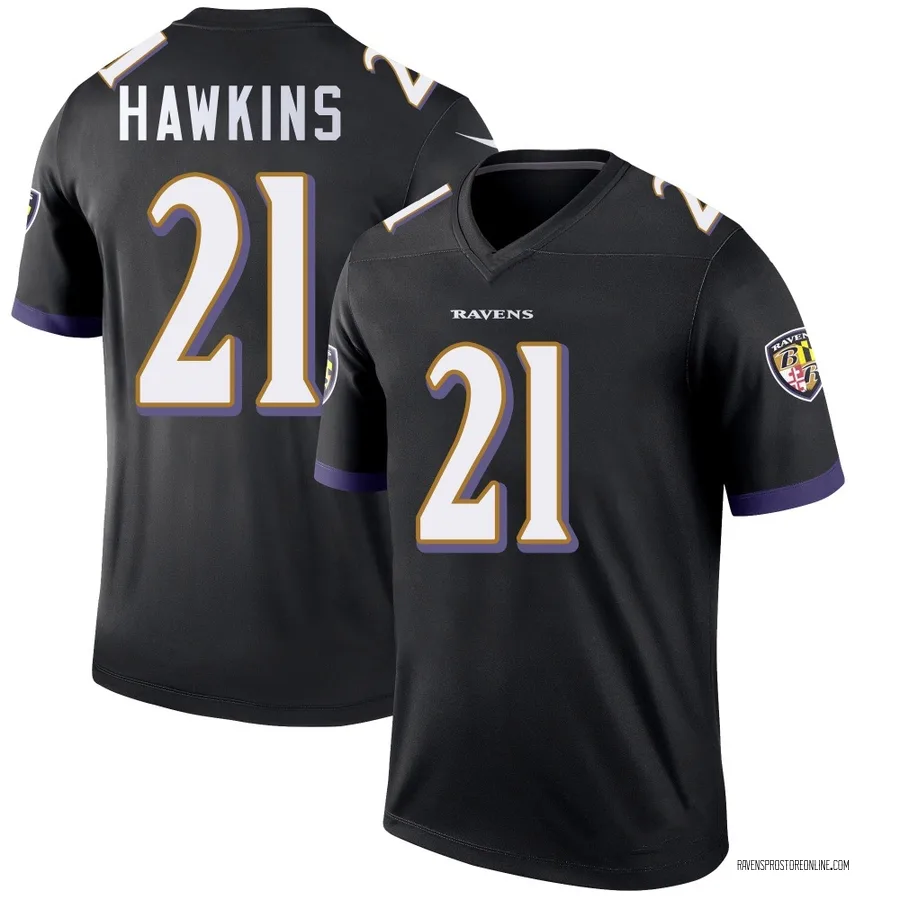 Jaylinn Hawkins Baltimore Ravens Men's Legend Nike Jersey - Black