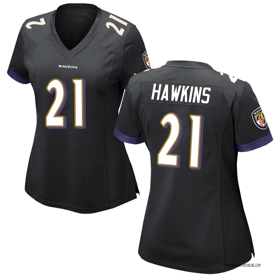 Jaylinn Hawkins Baltimore Ravens Women's Game Nike Jersey - Black