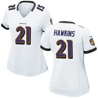 Jaylinn Hawkins Baltimore Ravens Women's Game Nike Jersey - White