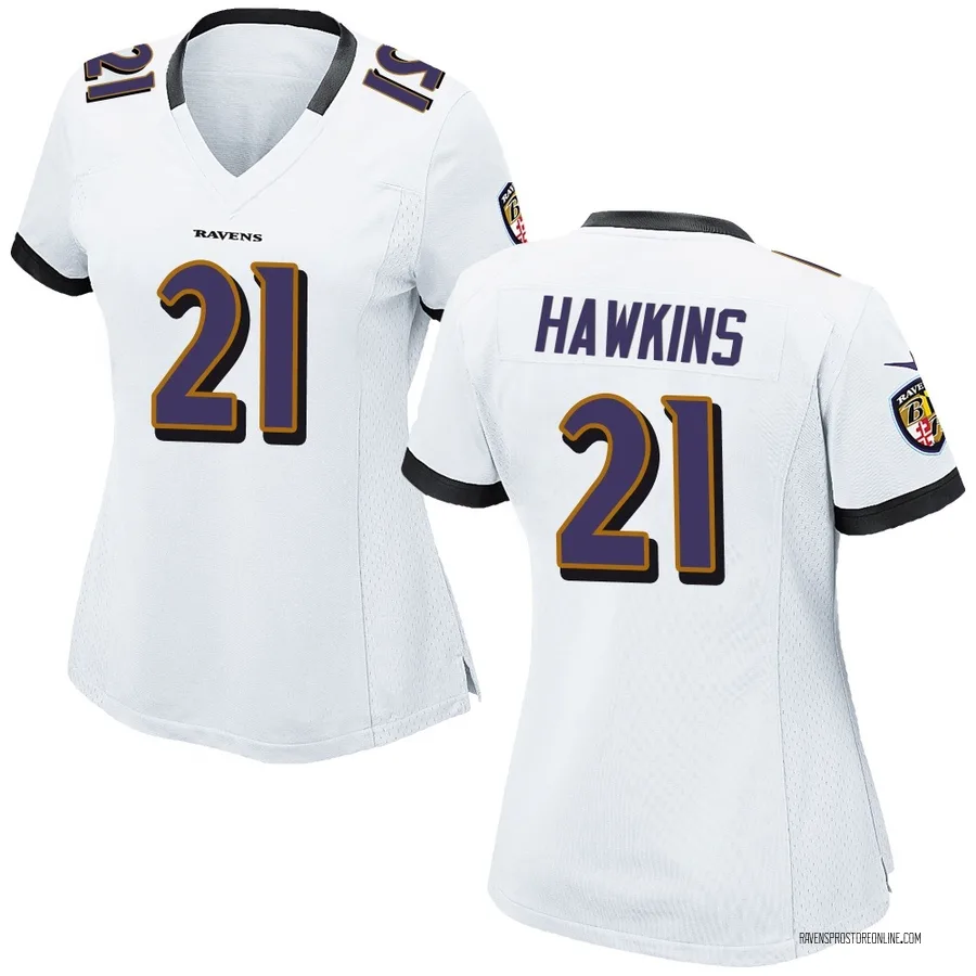 Jaylinn Hawkins Baltimore Ravens Women's Game Nike Jersey - White