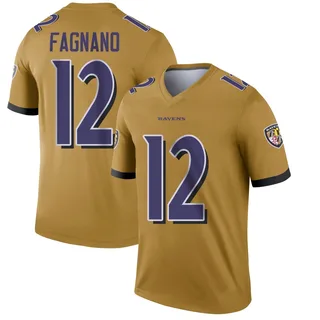 Joe Fagnano Baltimore Ravens Men's Legend Inverted Nike Jersey - Gold