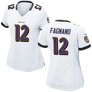 Joe Fagnano Baltimore Ravens Women's Game Nike Jersey - White