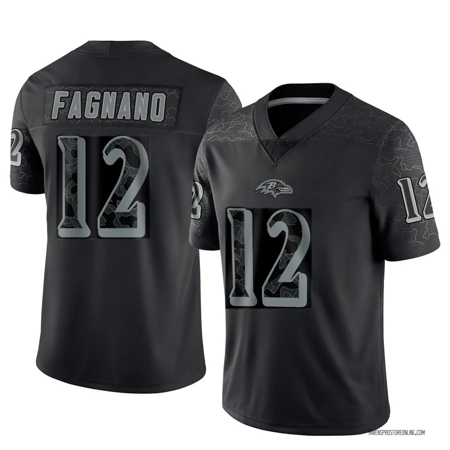 Joe Fagnano Baltimore Ravens Youth Limited Reflective Nike Jersey - Black