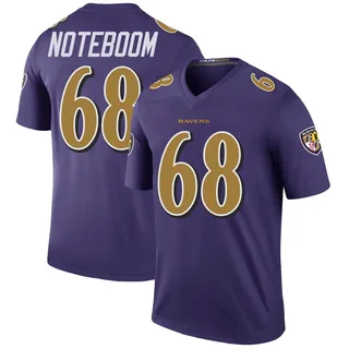 Joe Noteboom Baltimore Ravens Men's Color Rush Legend Jersey - Purple