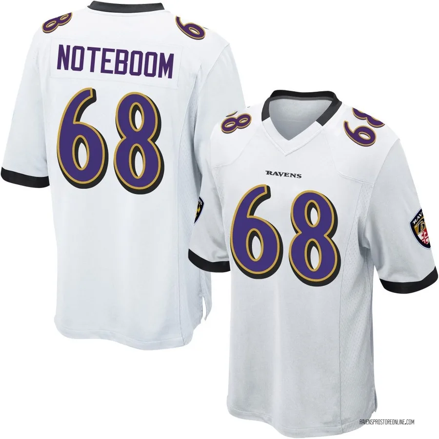 Joe Noteboom Baltimore Ravens Men's Game Nike Jersey - White