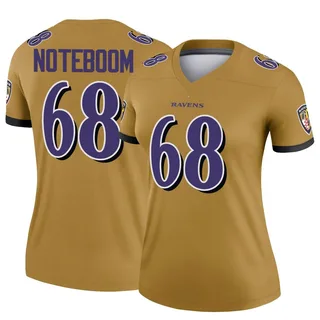 Joe Noteboom Baltimore Ravens Women's Legend Inverted Nike Jersey - Gold