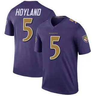 John Hoyland Baltimore Ravens Men's Color Rush Legend Nike Jersey - Purple