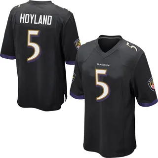 John Hoyland Baltimore Ravens Men's Game Nike Jersey - Black