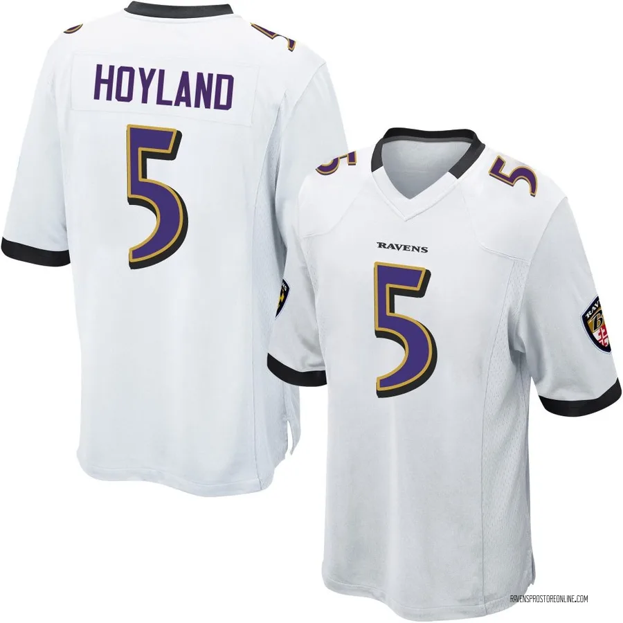John Hoyland Baltimore Ravens Men's Game Nike Jersey - White