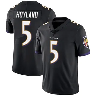 John Hoyland Baltimore Ravens Men's Limited Alternate Vapor Untouchable Nike Jersey - Black